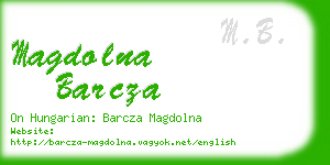 magdolna barcza business card